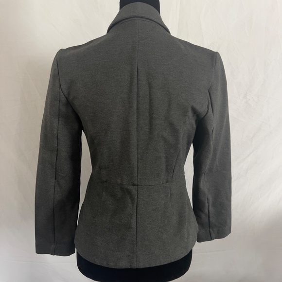 QUINCE gray knit blazer women's size S small business casual career fitted - Picture 5 of 9